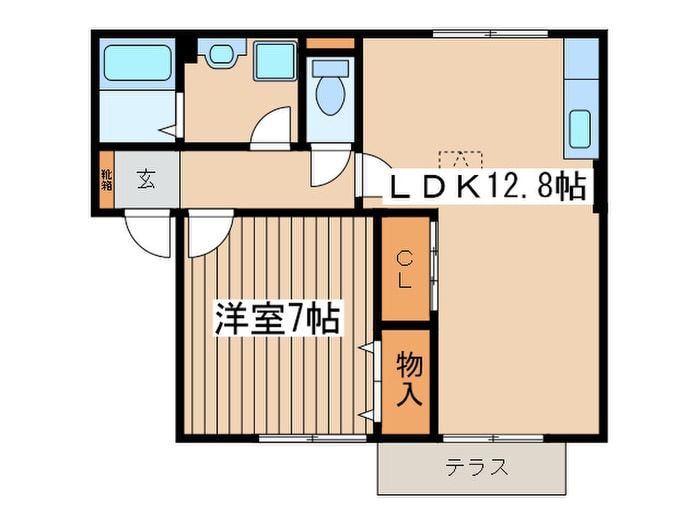 北相ハイツＥの物件間取画像