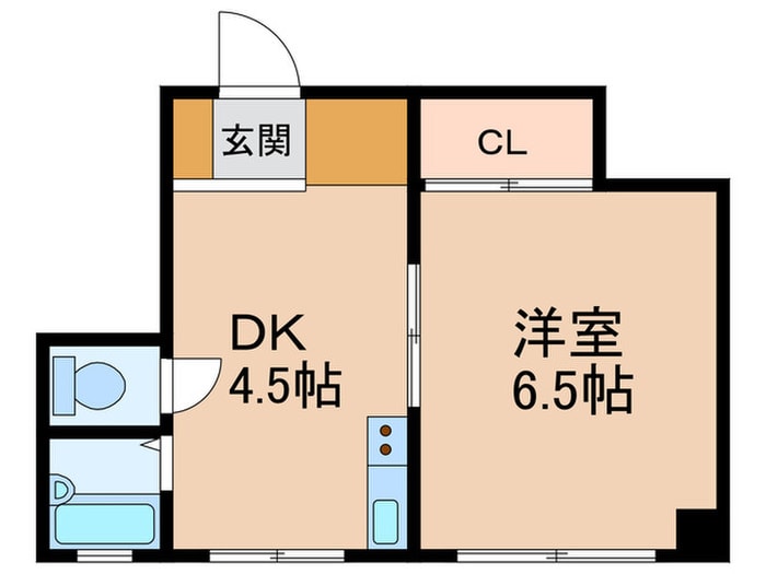 慶応マンションの物件間取画像