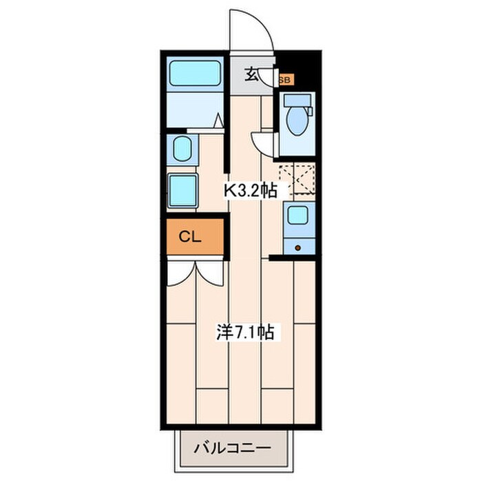 ポートハイツ六ッ川の物件間取画像