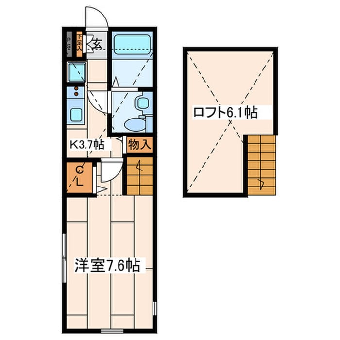 アザーレ・パッシオ座間Bの物件間取画像