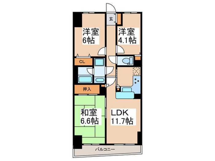 ﾗｲｵﾝｽﾞﾏﾝｼｮﾝ両国ﾘﾊﾞｰｽﾃｰｼﾞ(602)の物件間取画像