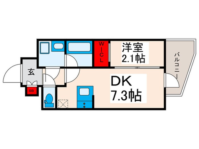 アジールコート町屋の物件間取画像
