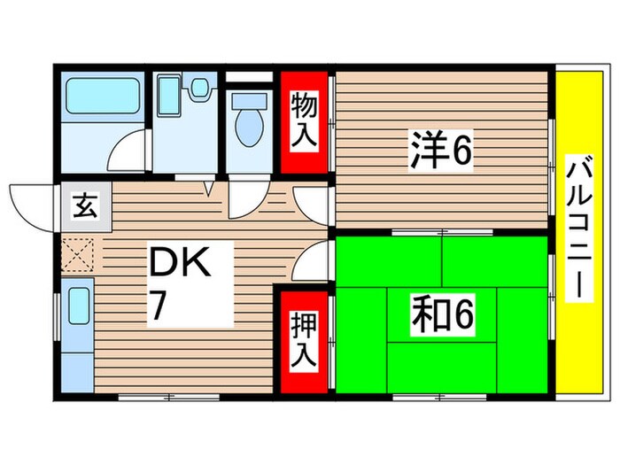 シャインハイツの物件間取画像