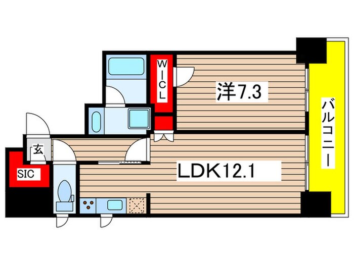 アリュ－ジュ両国（２０３）の物件間取画像