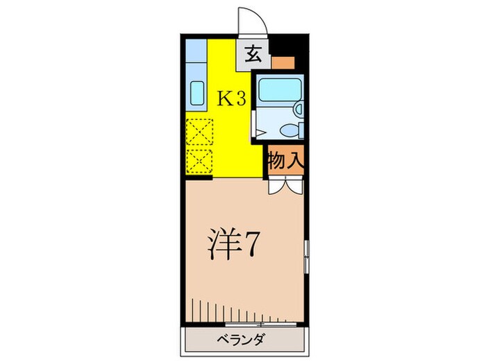 プラシ－タＭの物件間取画像