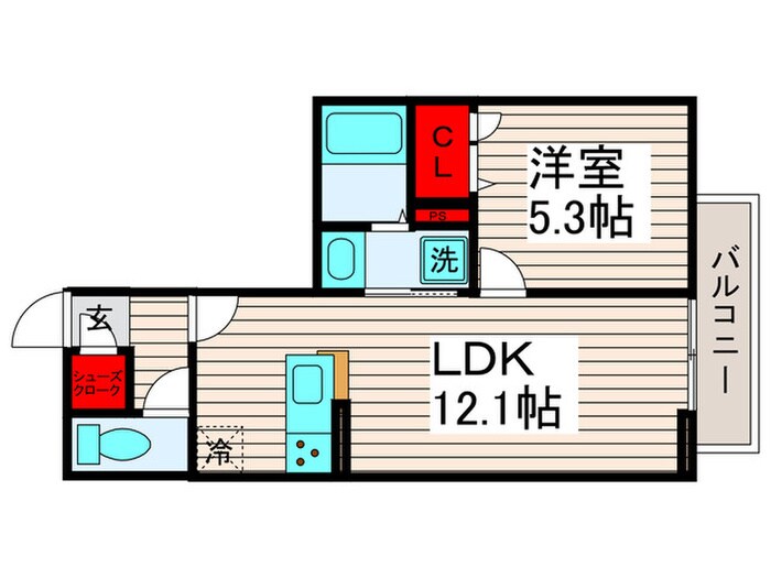 グラナーデ扇Ⅲの物件間取画像