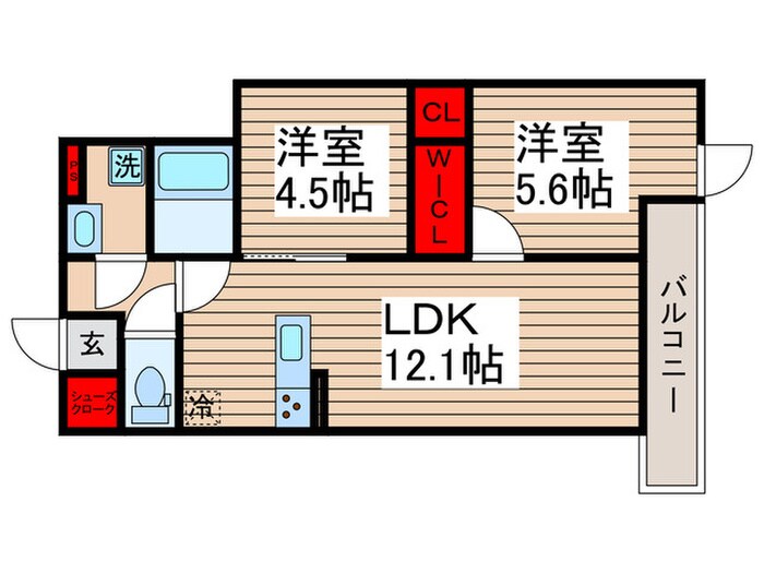 グラナーデ扇Ⅲの物件間取画像