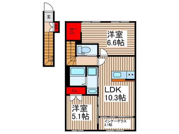 プロムナード ハウスの物件間取画像