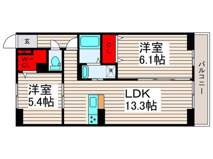 クーラクーＤの物件間取画像