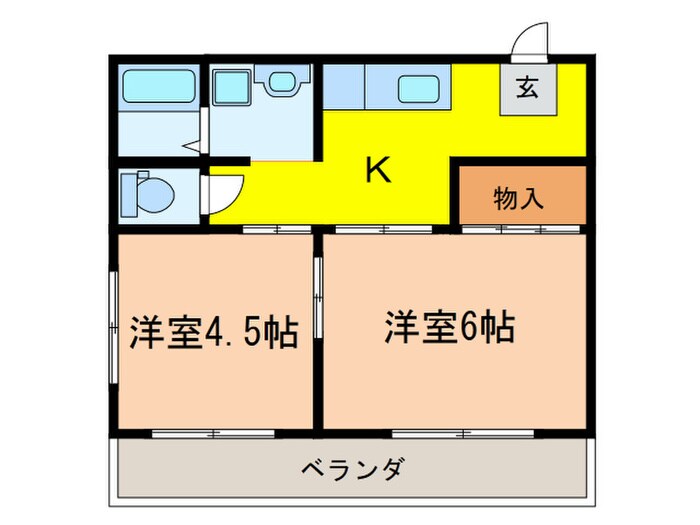 サンワハイツの物件間取画像