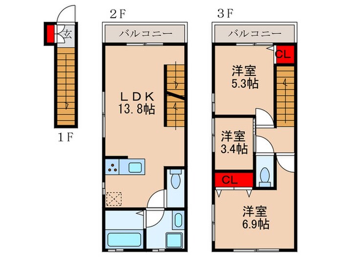 KADOCHI　TERRACEの物件間取画像