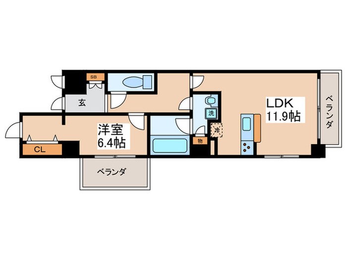 GARDEN COURT A　高島平の物件間取画像