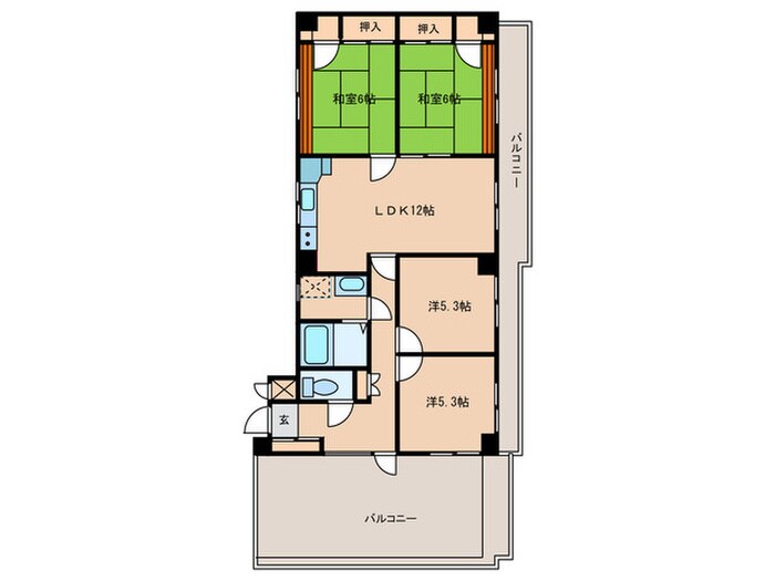 三高・サンスクエアの物件間取画像