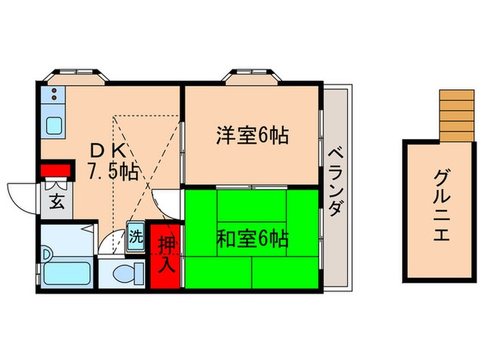 第１石井コーポの物件間取画像