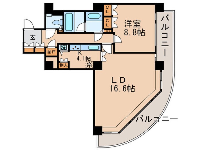 リバーポイントタワー(1605)の物件間取画像