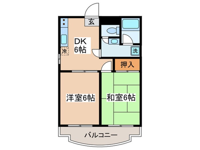 鷺沼コーポの物件間取画像