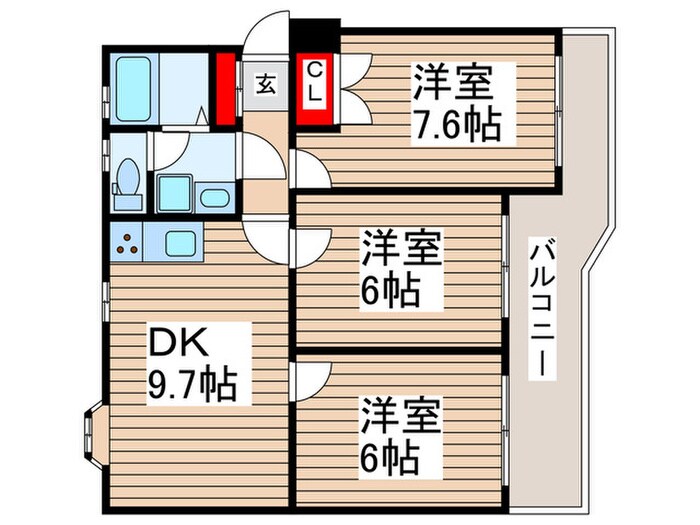 フラワーヒル豊四季（１０３）の物件間取画像