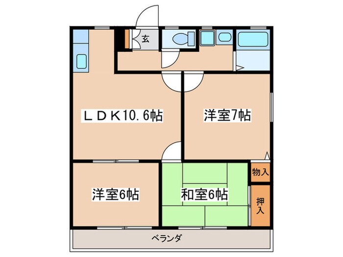 ドエルムサシノの物件間取画像