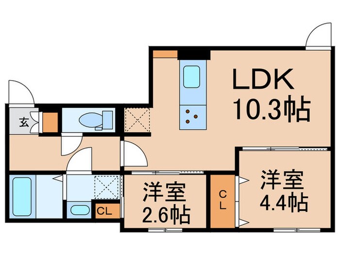 ウェルスクエア三軒茶屋Ⅲの物件間取画像