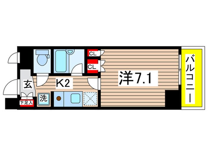 ｴｺﾛｼﾞ-東陽町ﾌﾟﾛｾﾝﾁｭﾘ-の物件間取画像