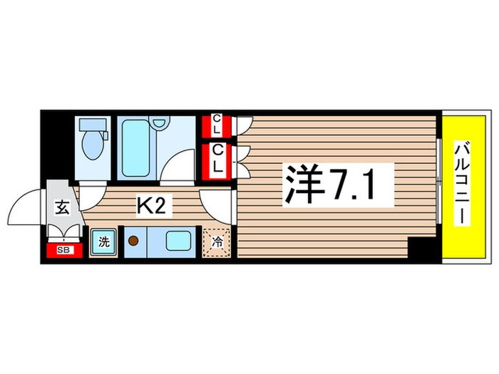 ｴｺﾛｼﾞ-東陽町ﾌﾟﾛｾﾝﾁｭﾘ-の物件間取画像