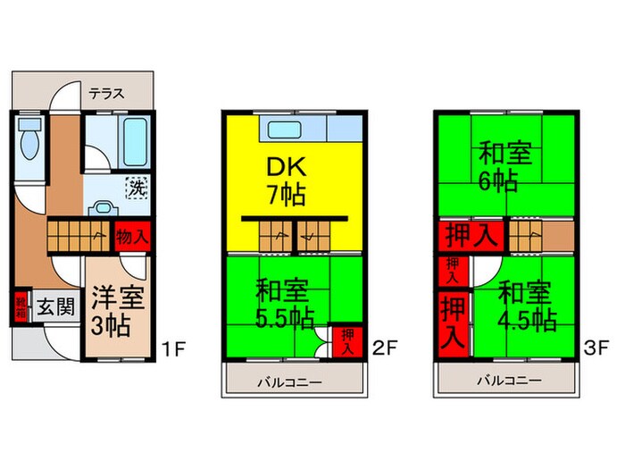 嶋本浜貸家の物件間取画像