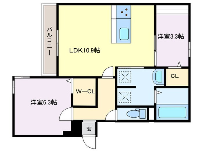 仮)D-room中央区上本町西1丁目の物件間取画像