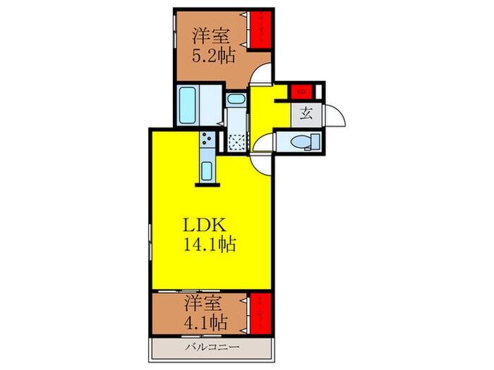 D-residence東五百住町の物件間取画像