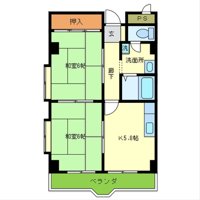 エスポワール福島の物件間取画像