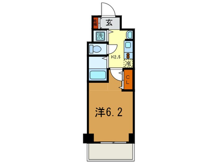 ﾌﾟﾚｻﾝｽ神戸裁判所前ﾃﾞﾘｼｱ(1004)の物件間取画像