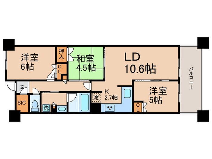 ルネ京都烏丸五条（1002）の物件間取画像