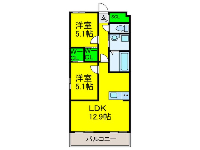 クレンツメゾンの物件間取画像