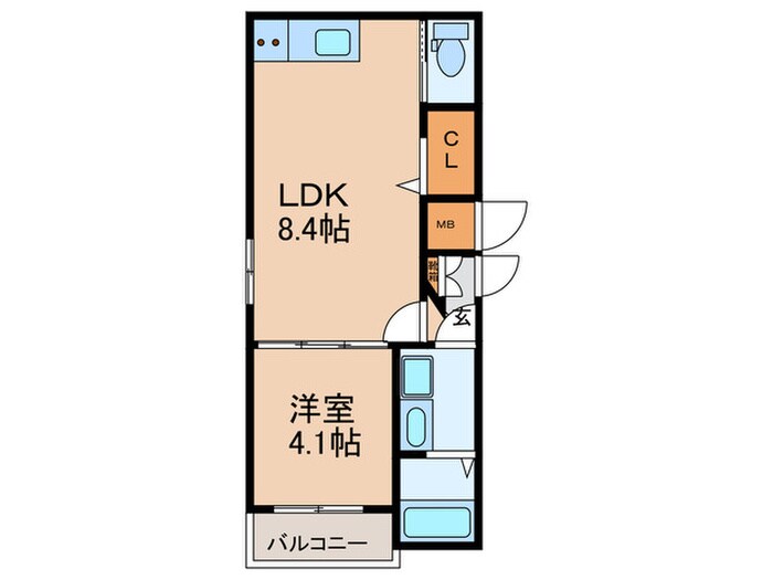 GRANDIR淡路駅の物件間取画像