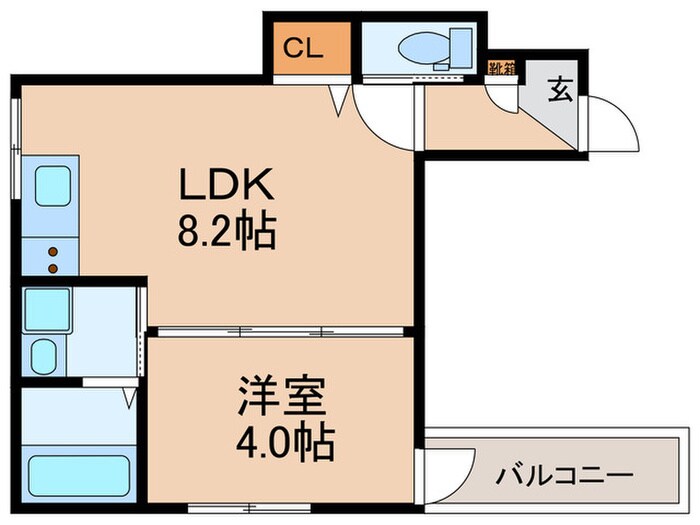 GRANDIR淡路駅の物件間取画像