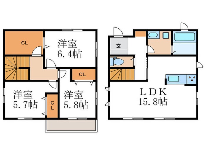 シャルールメゾン　Ｂの物件間取画像