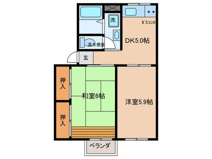 ｸﾛ-ﾊﾞ-ｺ-ﾄの物件間取画像