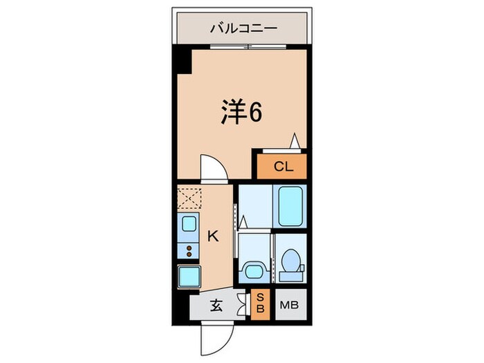 ｴｽﾃﾑｺｰﾄ神戸山手ｽﾃｰｼｮﾝﾃﾞｭｵの物件間取画像