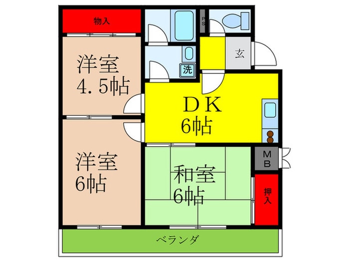 サンシャイン小柳の物件間取画像