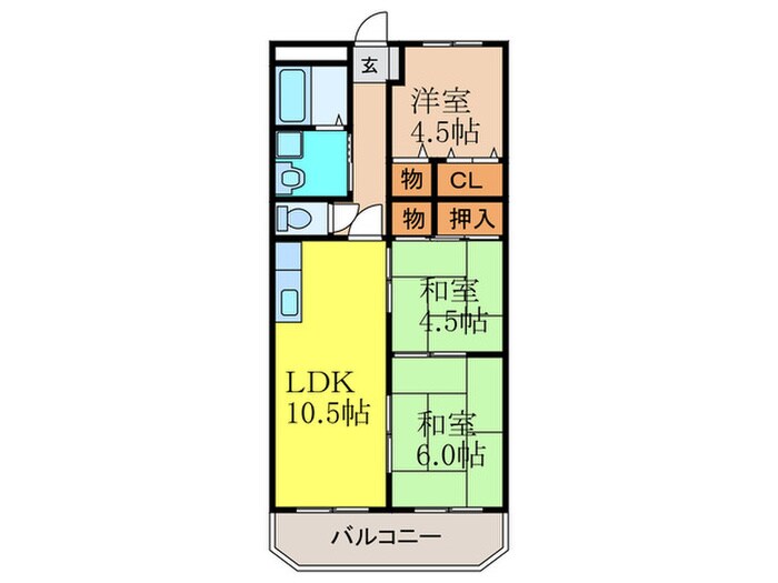 ツインフィールド壱番館の物件間取画像