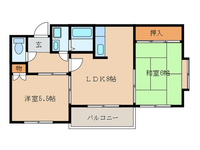 ラ・メゾンクレ－ルの物件間取画像