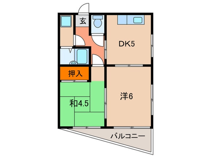 中内ハイツの物件間取画像