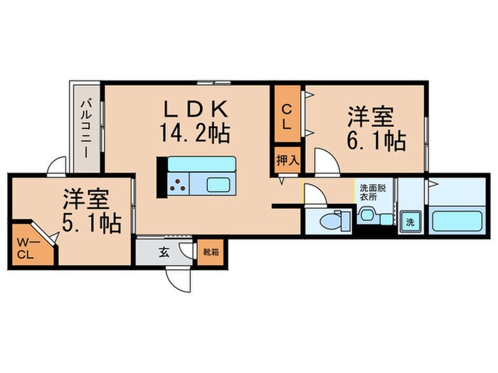 ヴィエン南田辺の物件間取画像