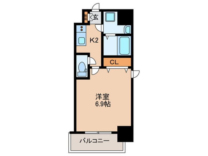 フォーリアライズ難波シエロの物件間取画像