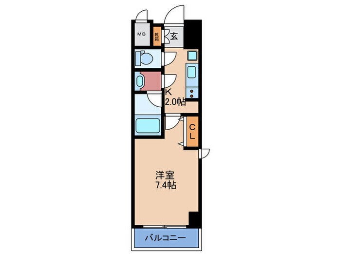 Mid Court Umekitaの物件間取画像