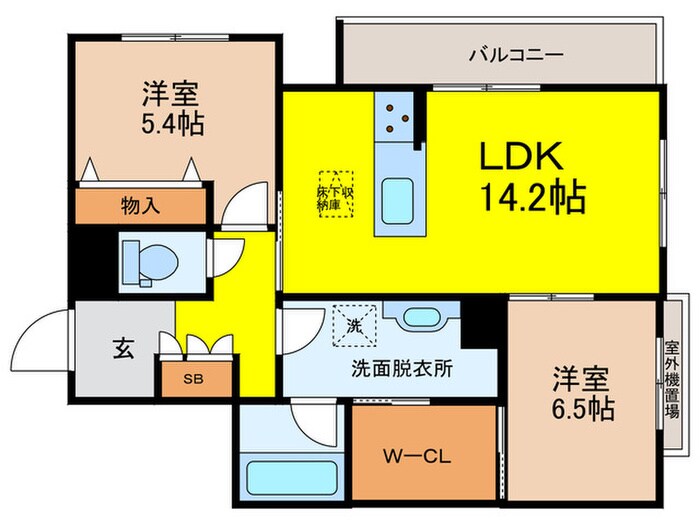 フローレ 桃ケ池の物件間取画像