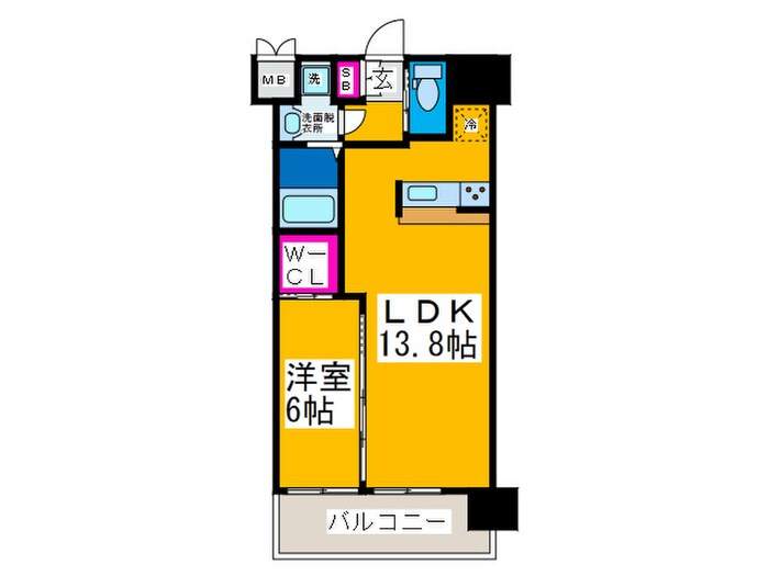 グランカーサ難波元町の物件間取画像