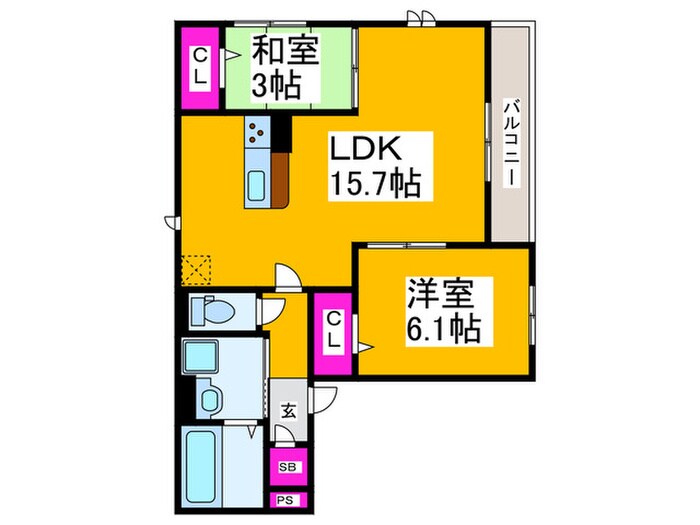 Clashist　UMEKITAの物件間取画像