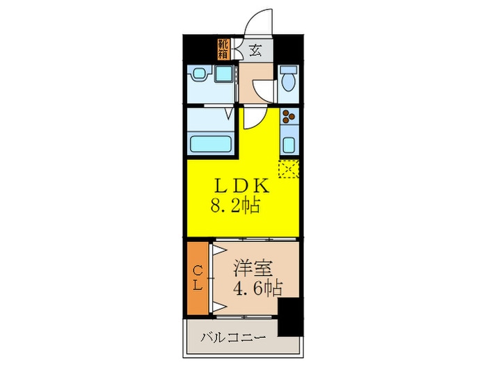 グランルクレ新大阪の物件間取画像