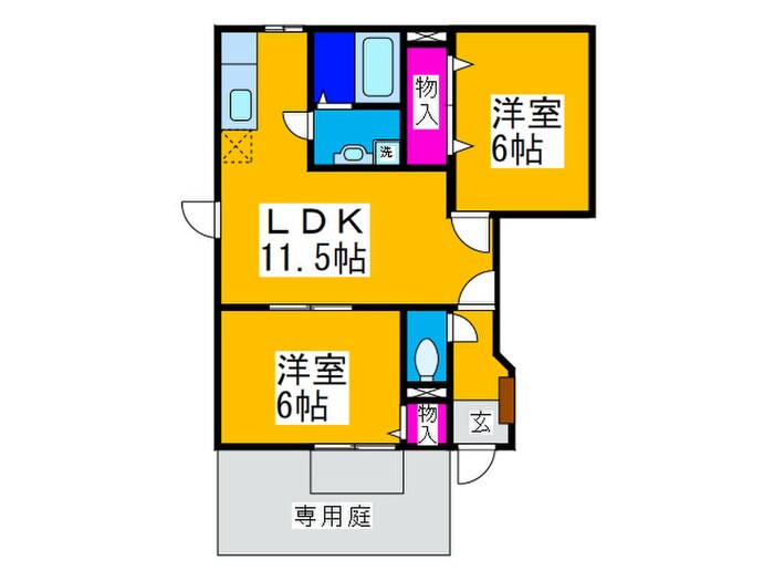 ＮＧＴ２１－ＦＵＫＵＤＡの物件間取画像