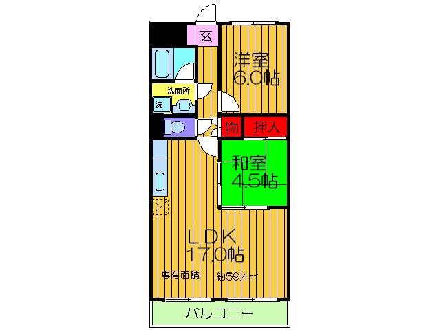 ベルデ香里の物件間取画像